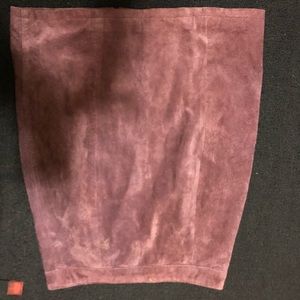 Suede skirt